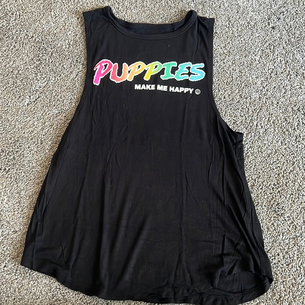 Puppies make me happy tank